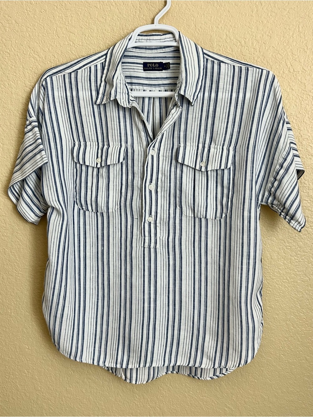 Polo Ralph Lauren Linen Striped Short Sleeve Top